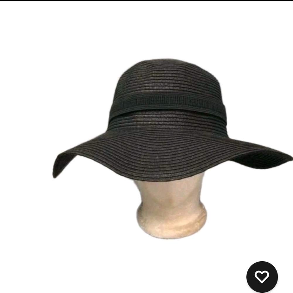 Madewell Black Packable Mesa Straw Hat Size M-L